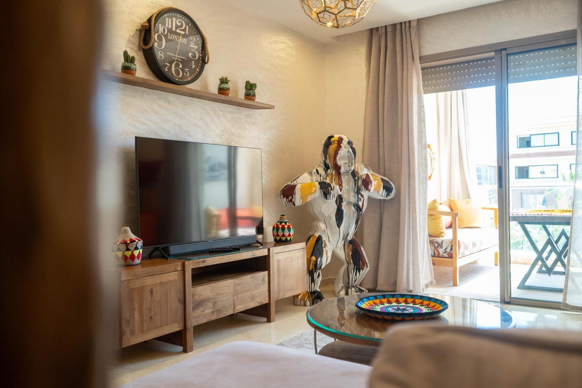 Magnifique Appartement Moderne De 2 Chambres Avec Piscine A 10 Min Du Centre De Marrakech Марракеш Экстерьер фото